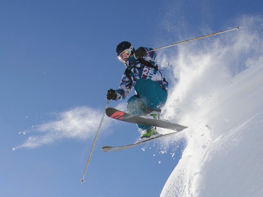 Skier in the French Alps